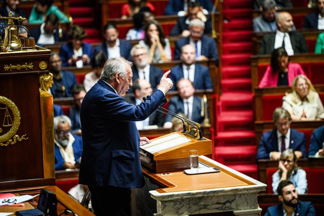 François Bayrou addresses the Assemblée Nationale in Paris, on September 8, 2025.