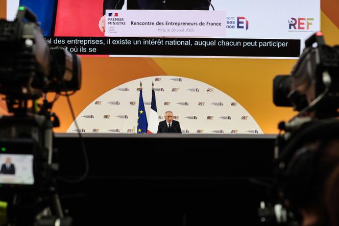 Prime Minister François Bayrou at the Rencontre des Entrepreneurs de France (
